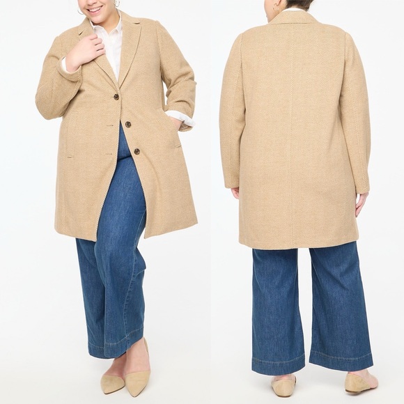J.Crew Factory Herringbone Topcoat - Picture 4 of 12